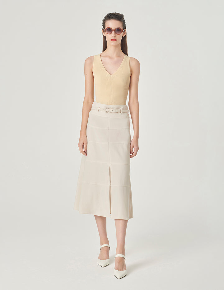 MARYLING Slit High Waist Fishtail Skirt