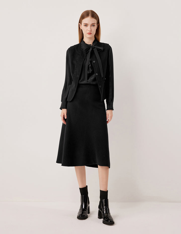 MARYLING High-Waisted A-Line Skirt