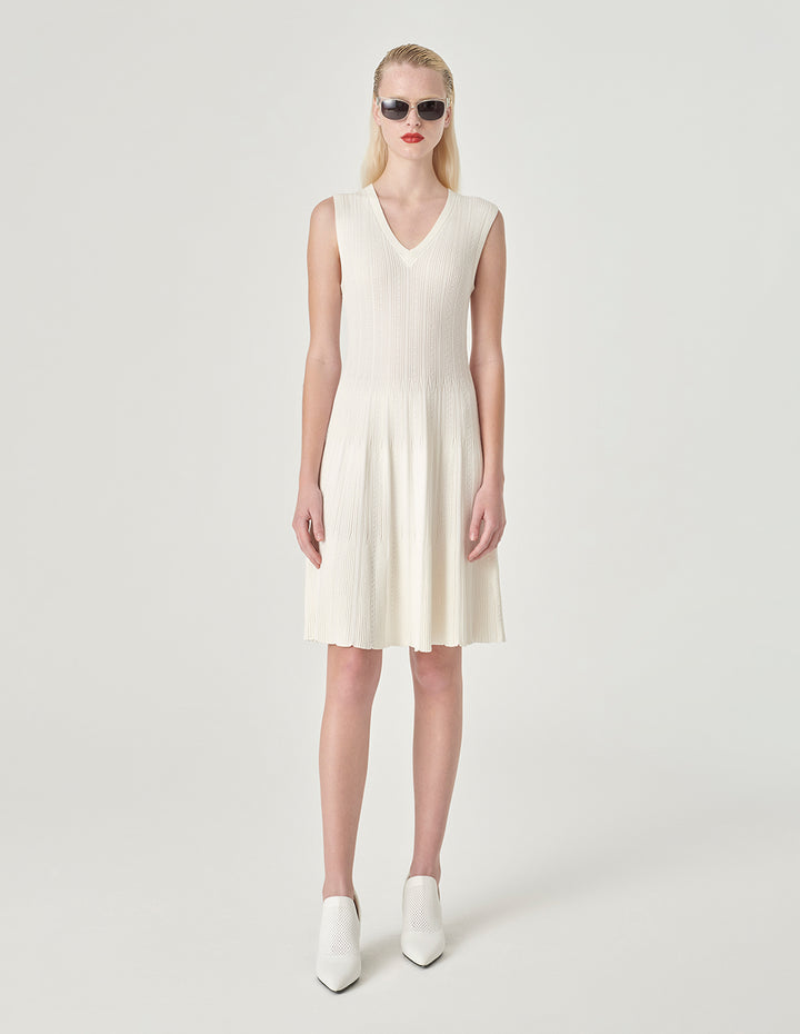 MARYLING V-Neck Sleeveless Knit Dress