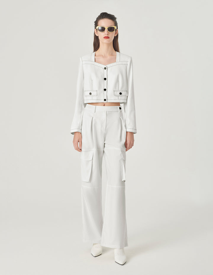 MARYLING Relaxed Fit Straight-Leg Trousers With Pockets