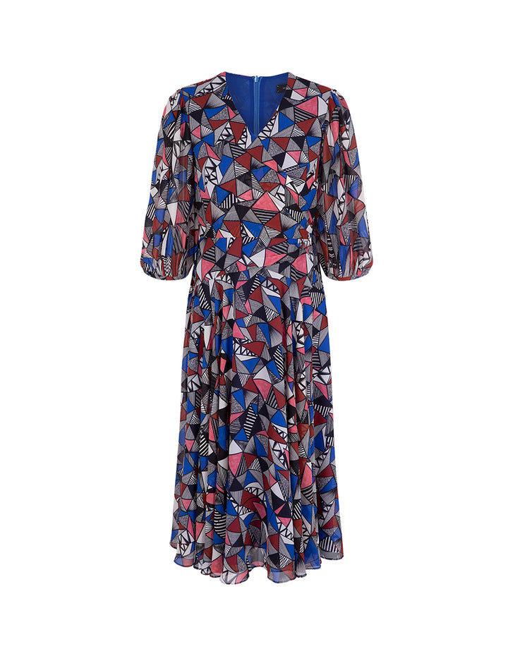 MARYLING V-Neck Printed Dress