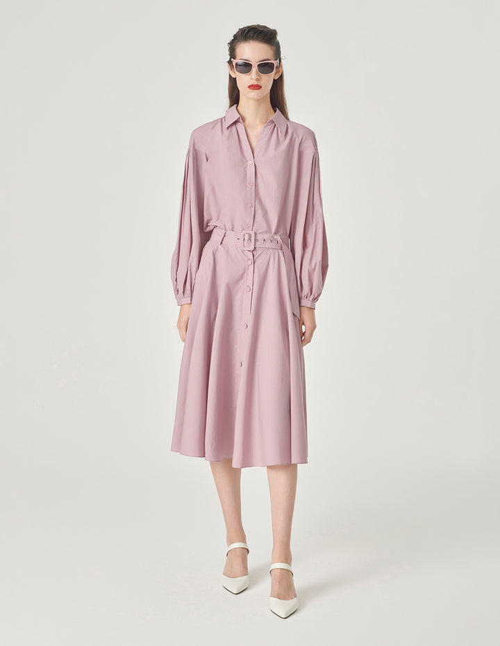 MARYLING Pink Umbrella-Shaped Large A-Hem Skirt