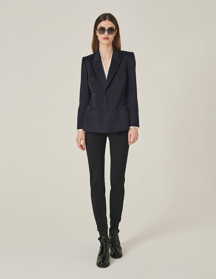 MARYLING Black Classic Slim Straight Pants