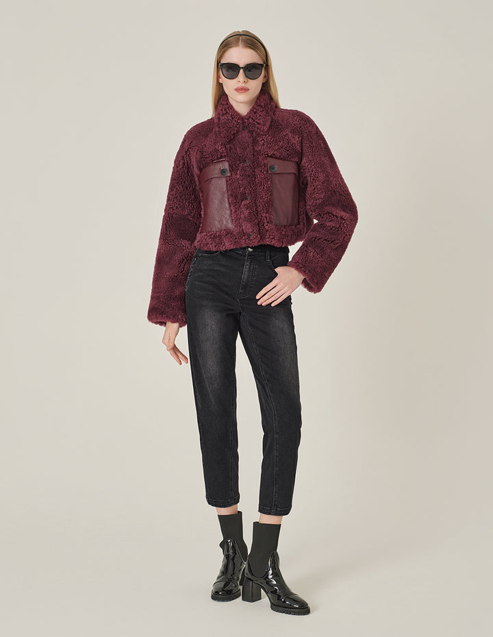 MARYLING Denim High-Waisted Black Washed Harem Pants