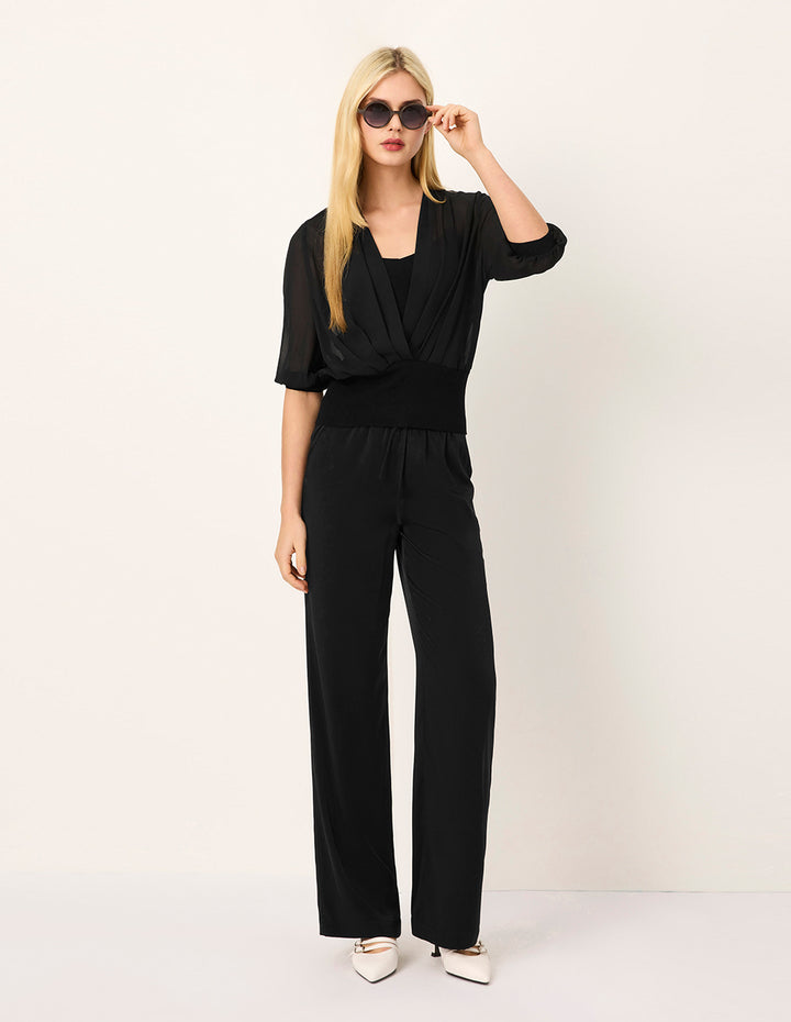 MARYLING Drapey Straight Wide-leg Trousers