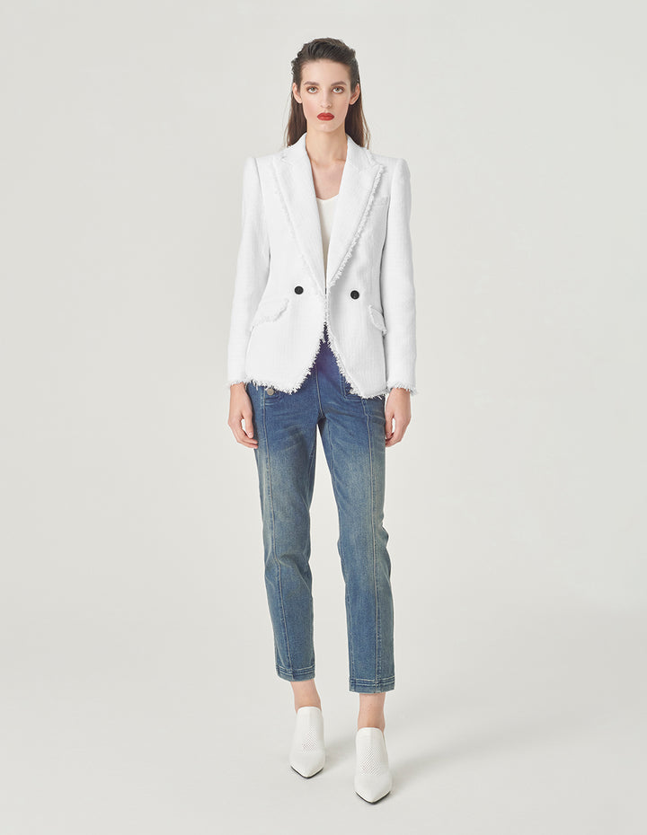 MARYLING White Tweed Blazer