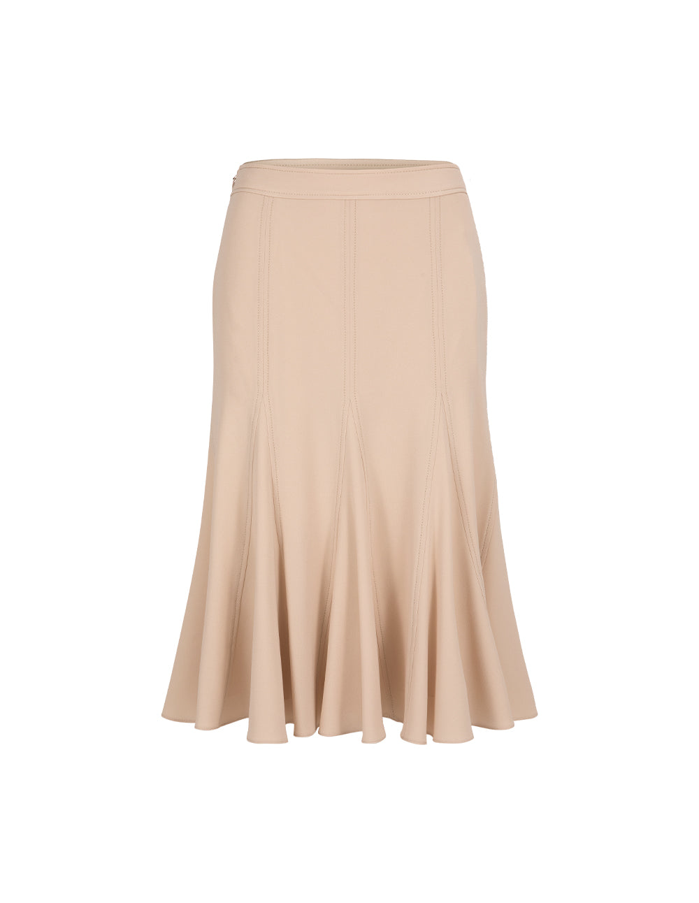 MARYLING Geometric Design Apricot Fishtail Skirt