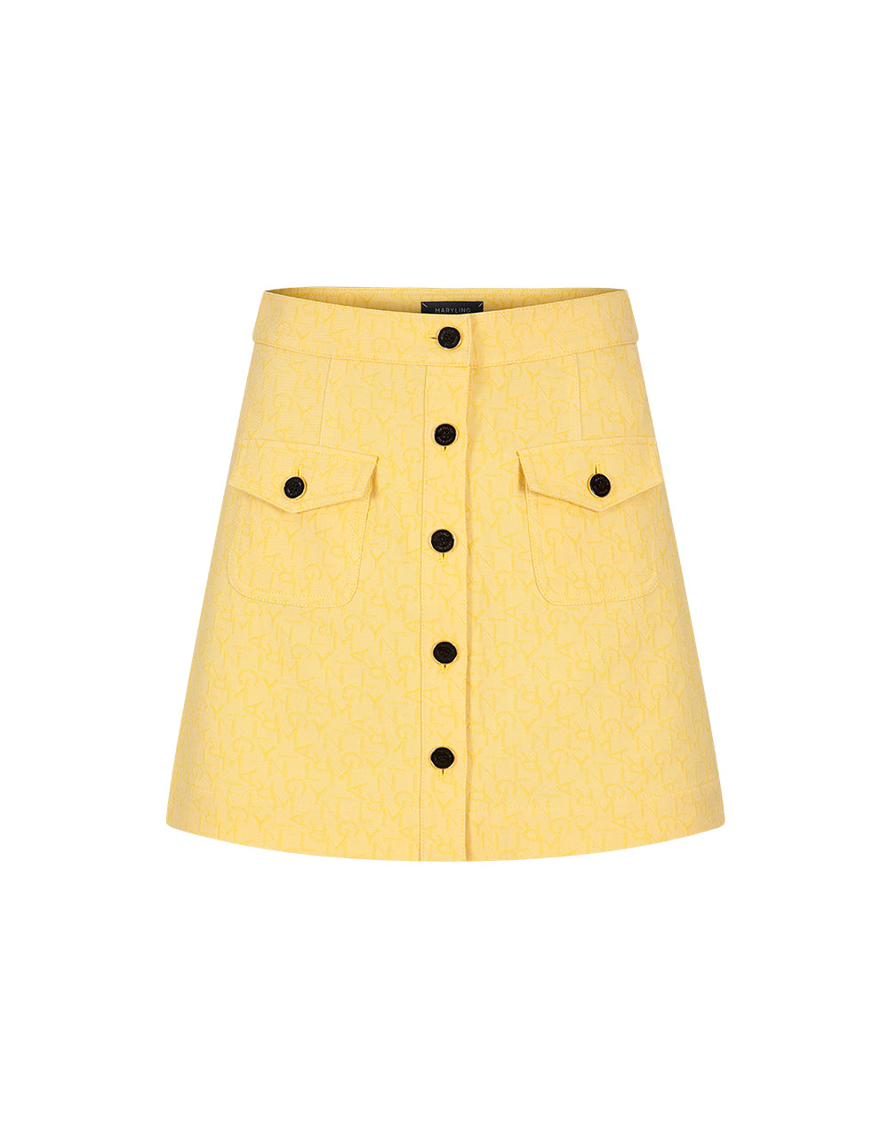 MARYLING Letter-Logo Jacquard Mini Skirt