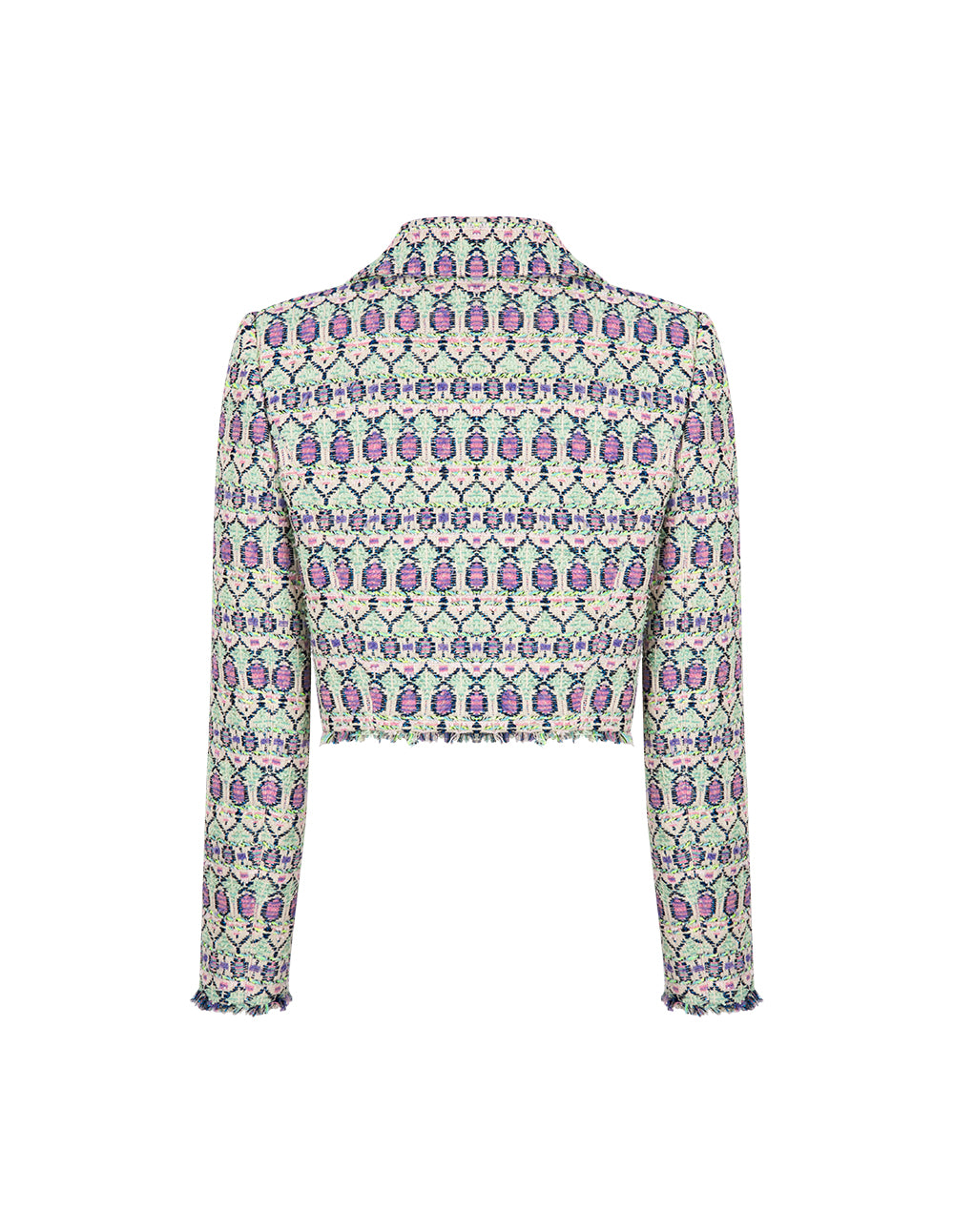 MARYLING Tweed Fringed Short Blazer