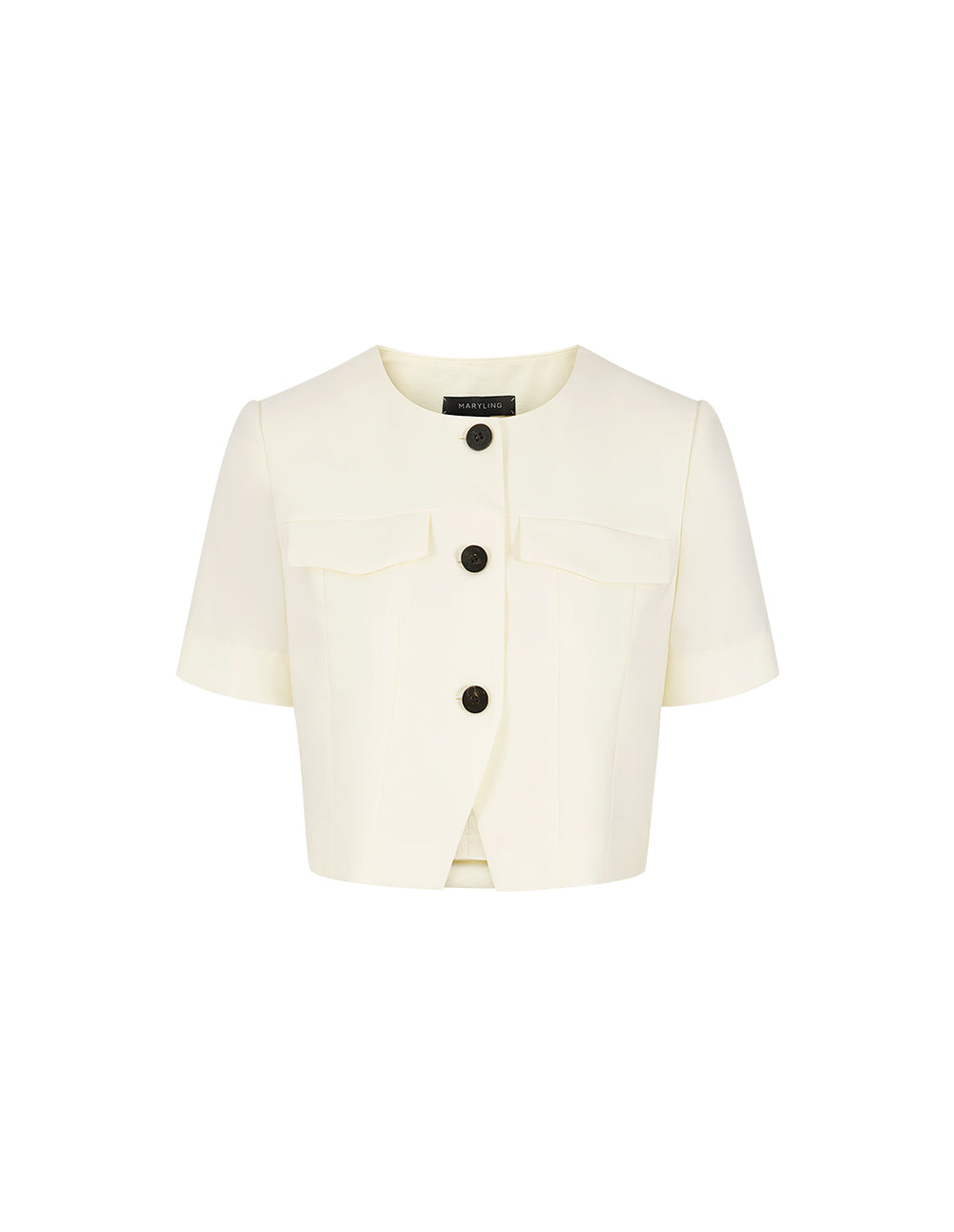 MARYLING Short Jacket With Round Neck And Slits