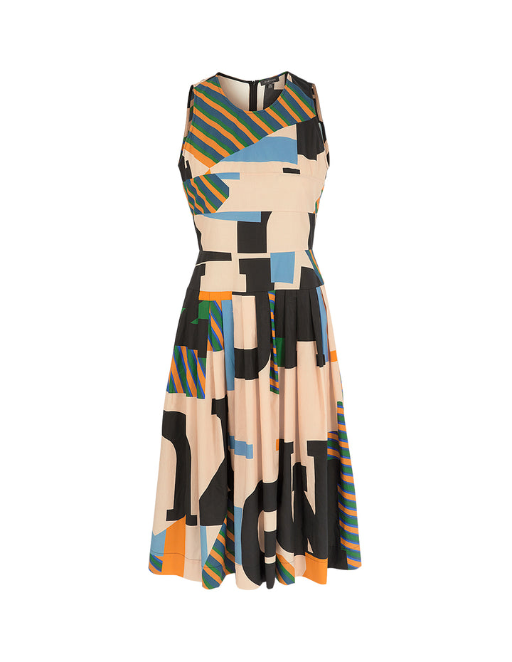 MARYLING Cotton Sleeveless Printed Dress