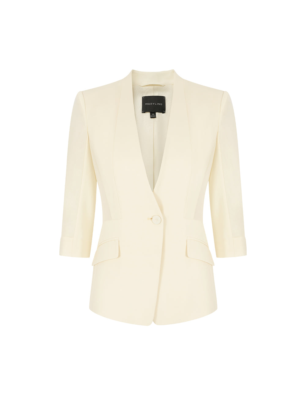 MARYLING V-neck One-Button Waisted Blazer