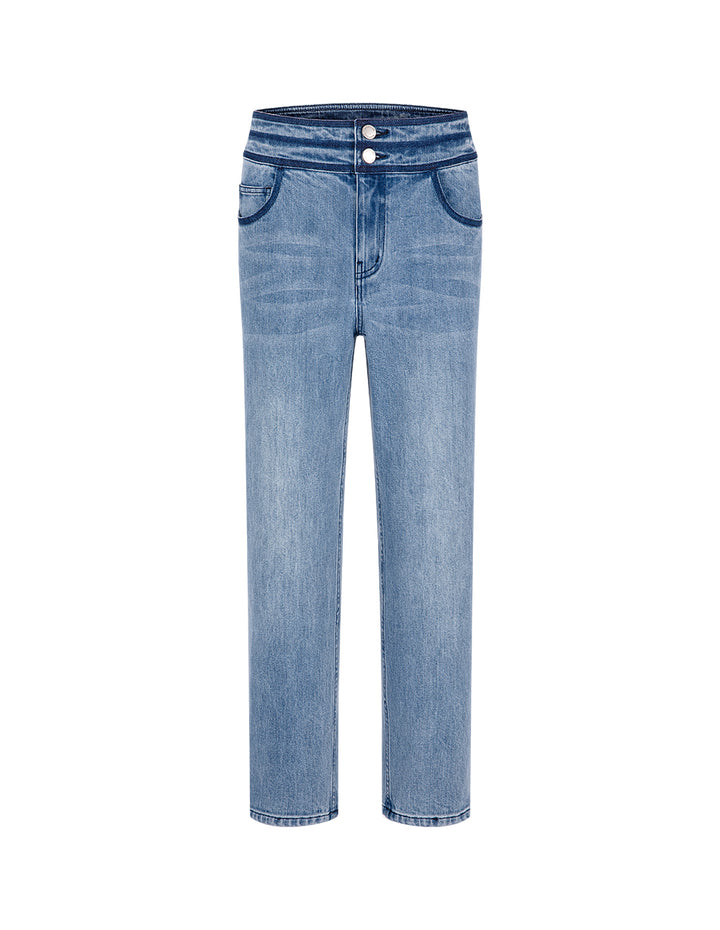 MARYLING Denim Split Jeans