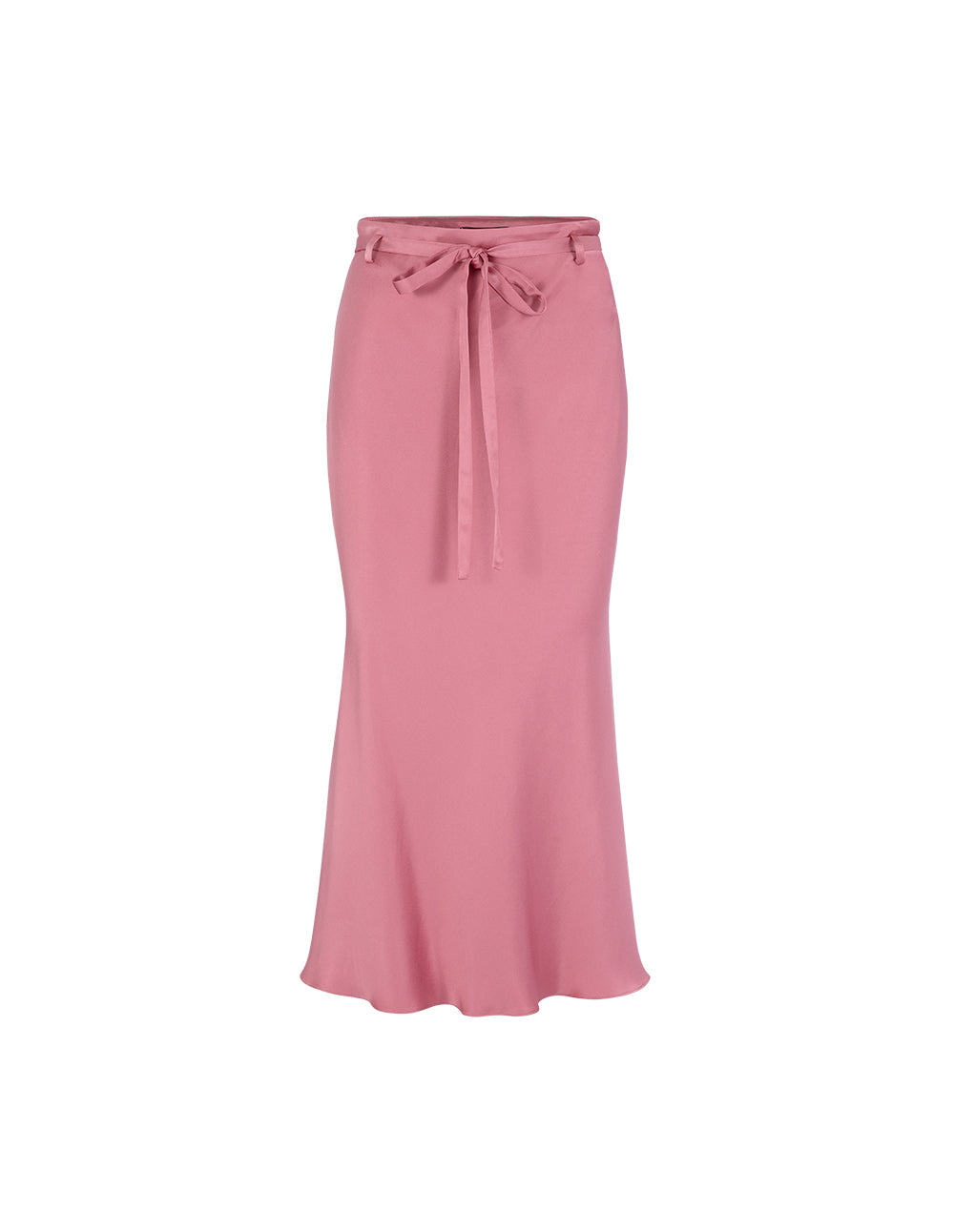 MARYLING Pink Fishtail Belt Midi Skirt