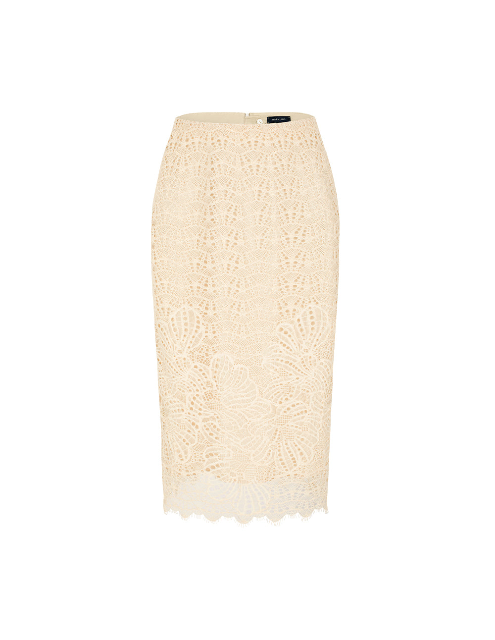 MARYLING Straight Knee-Length Lace Skirt