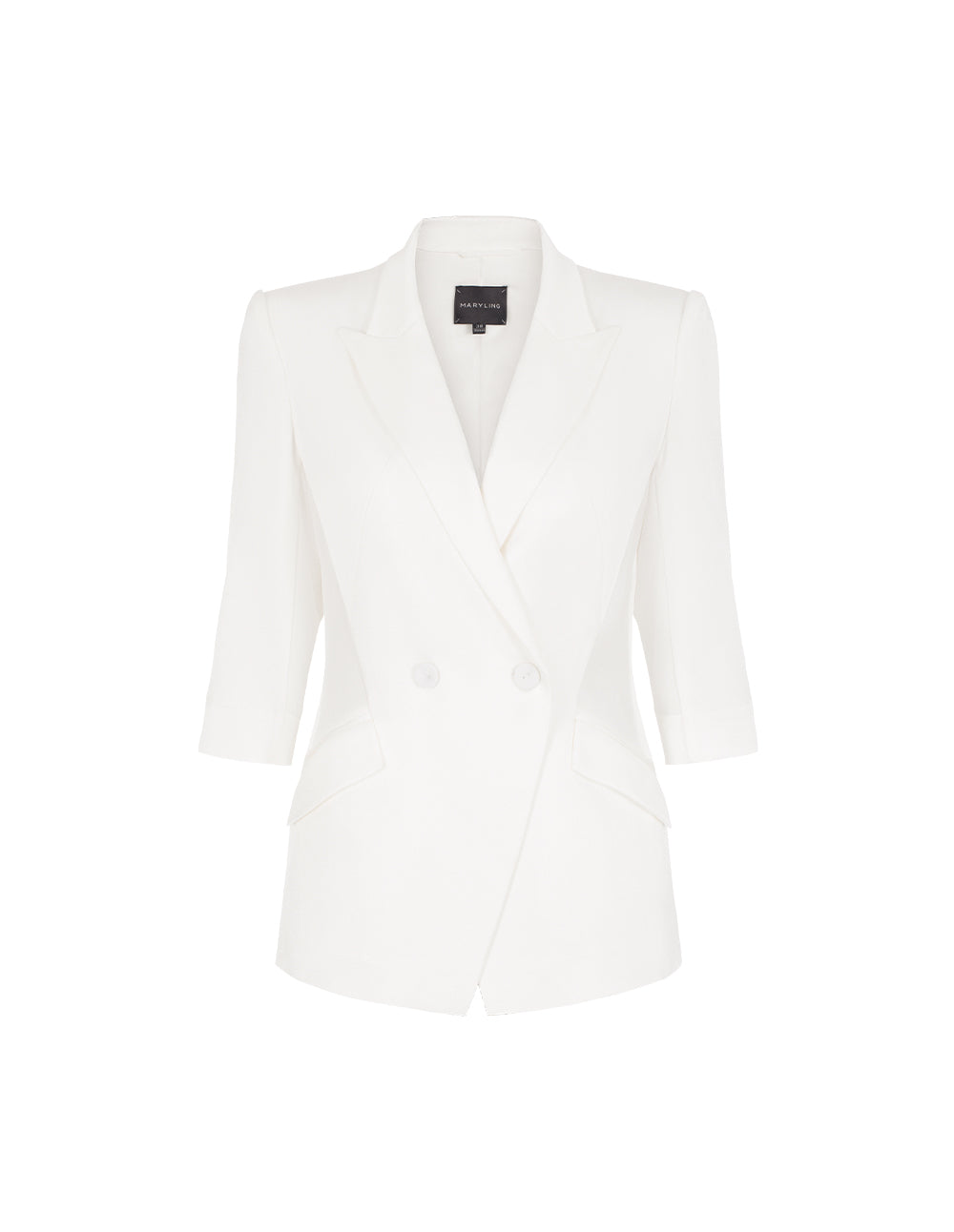 MARYLING Peaked-Collar 3/4 Sleeve Blazer