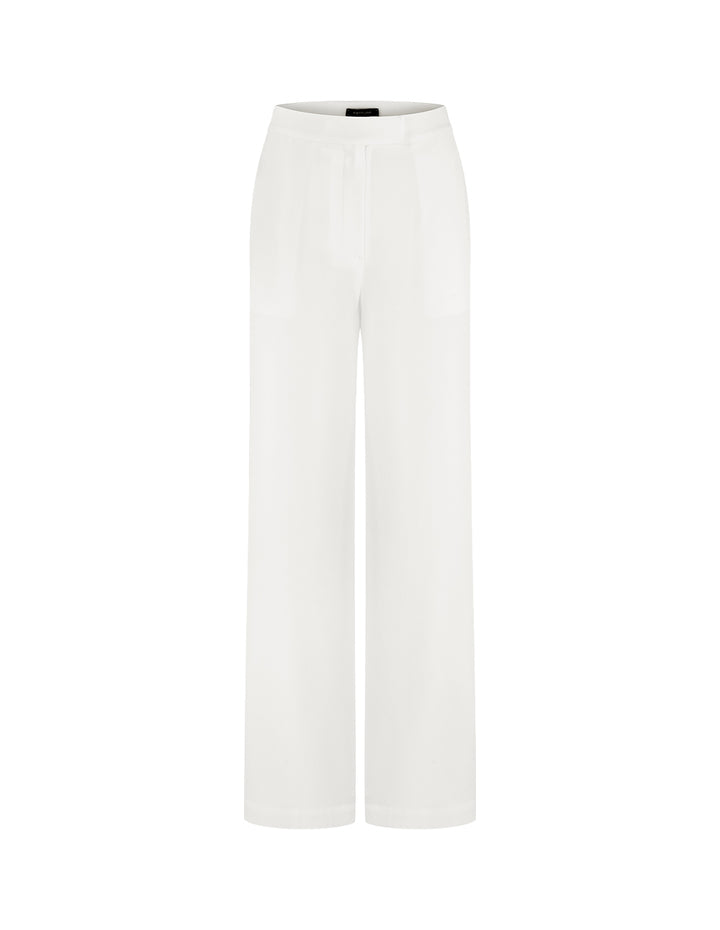 MARYLING White Straight Wide Leg Pants
