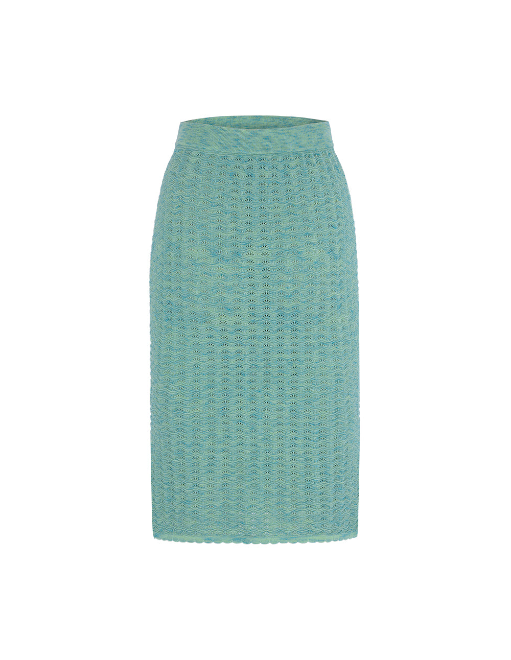 MARYLING Mint Green Wrap Knitted Skirt