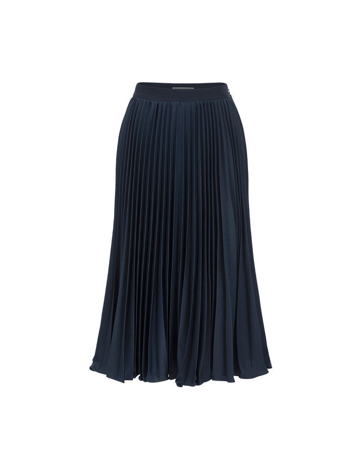 MARYLING Dark Blue Sun Pleated Skirt
