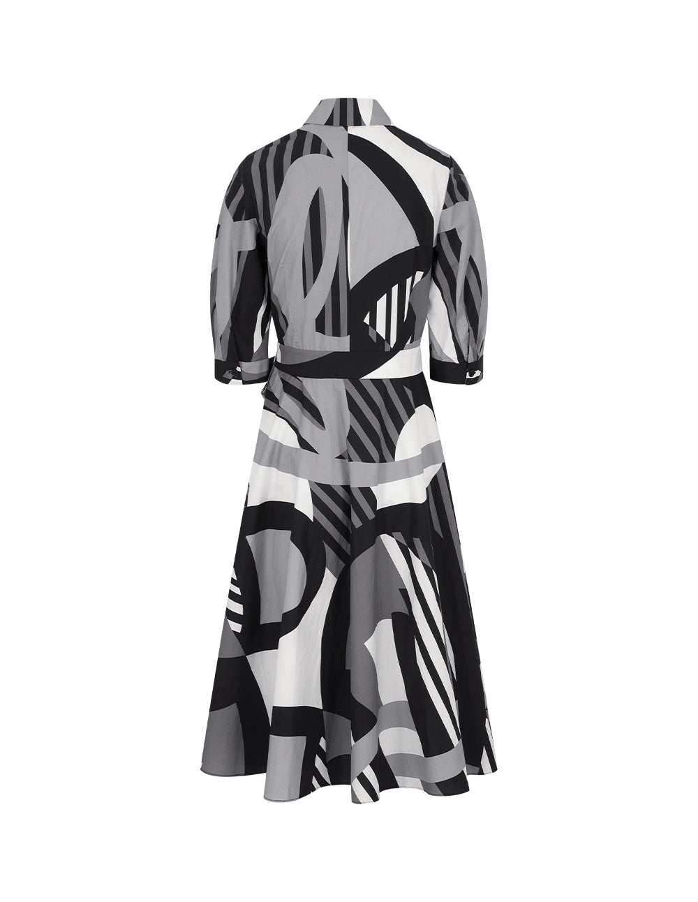 MARYLING Suit Collar Printed Dress