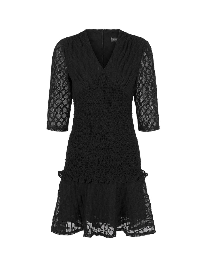 MARYLING Jacquard V-Neck Dress
