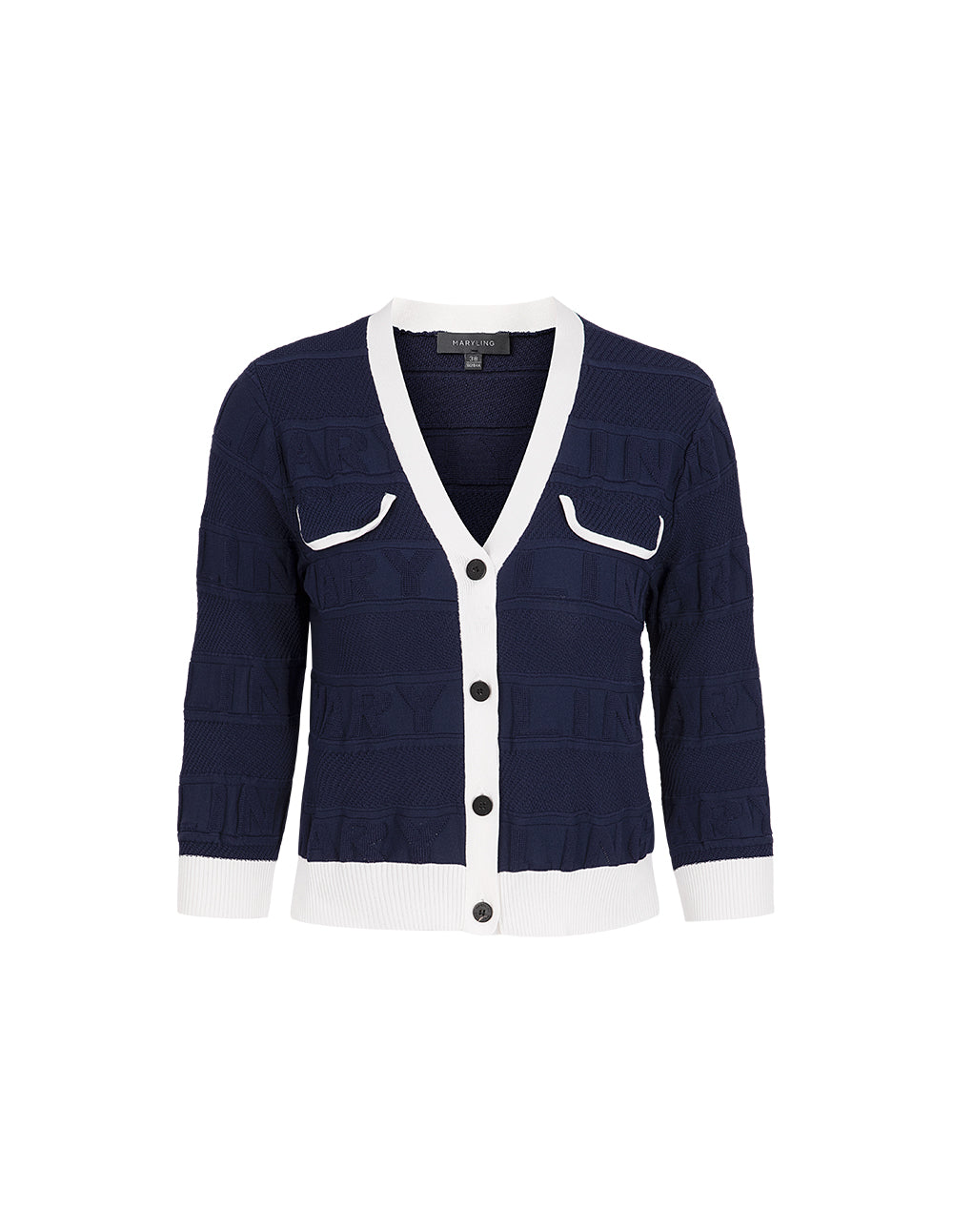 MARYLING Colour Block Knitted Cardigan