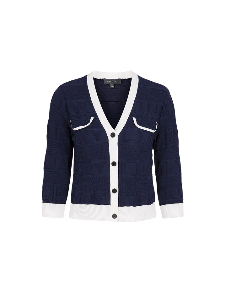 MARYLING Colour Block Knitted Cardigan