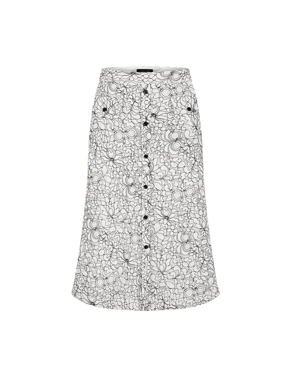 MARYLING Contrast Color Lace Fishtail Skirt