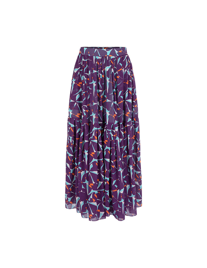 MARYLING Floral Printed Midi Skirt