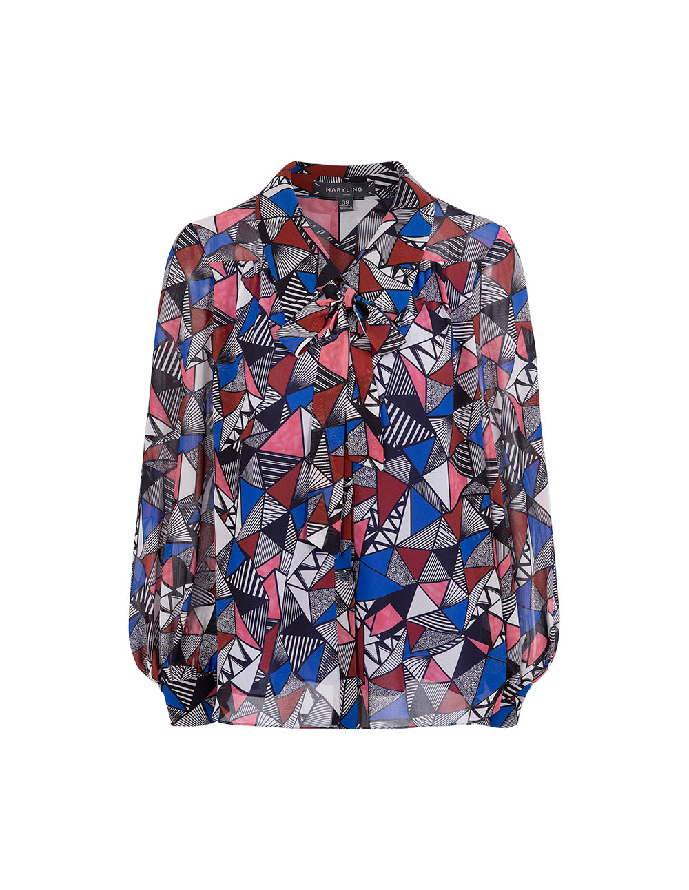 MARYLING Strappy Printed Blouse