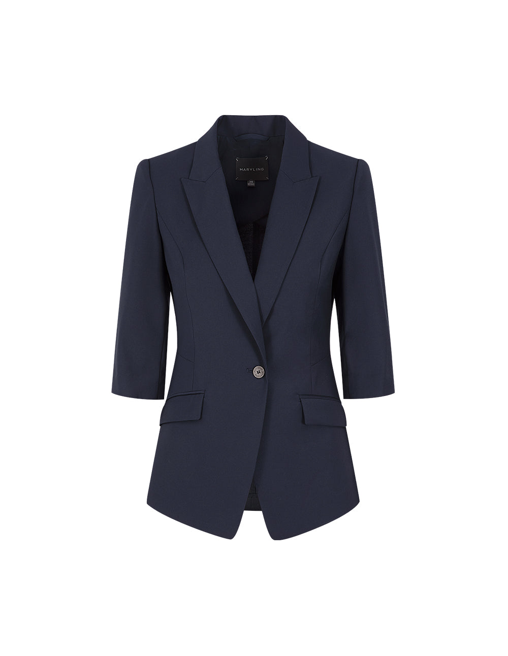 MARYLING Classic Peaked Lapel Single-Breasted Blazer