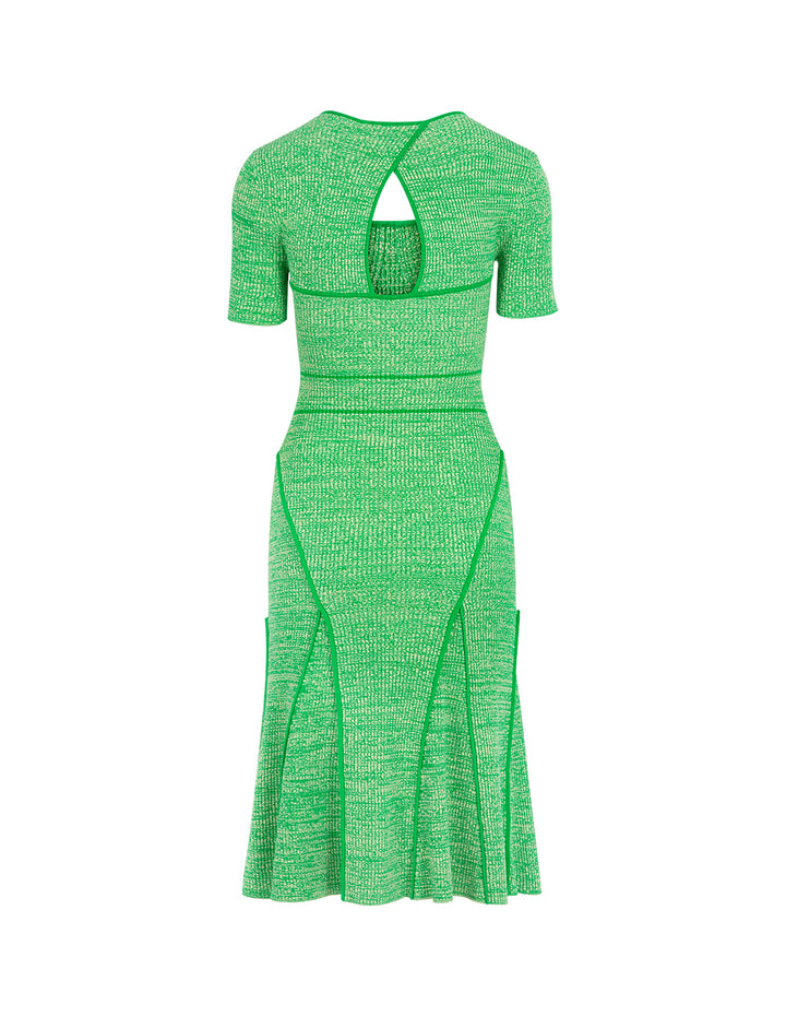 MARYLING Floral Knitted Sleeveless Midi Dress