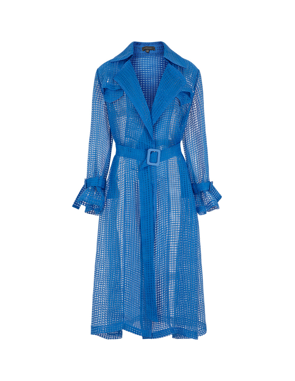 MARYLING A-Line Trench Windbreaker With Smocked Waist