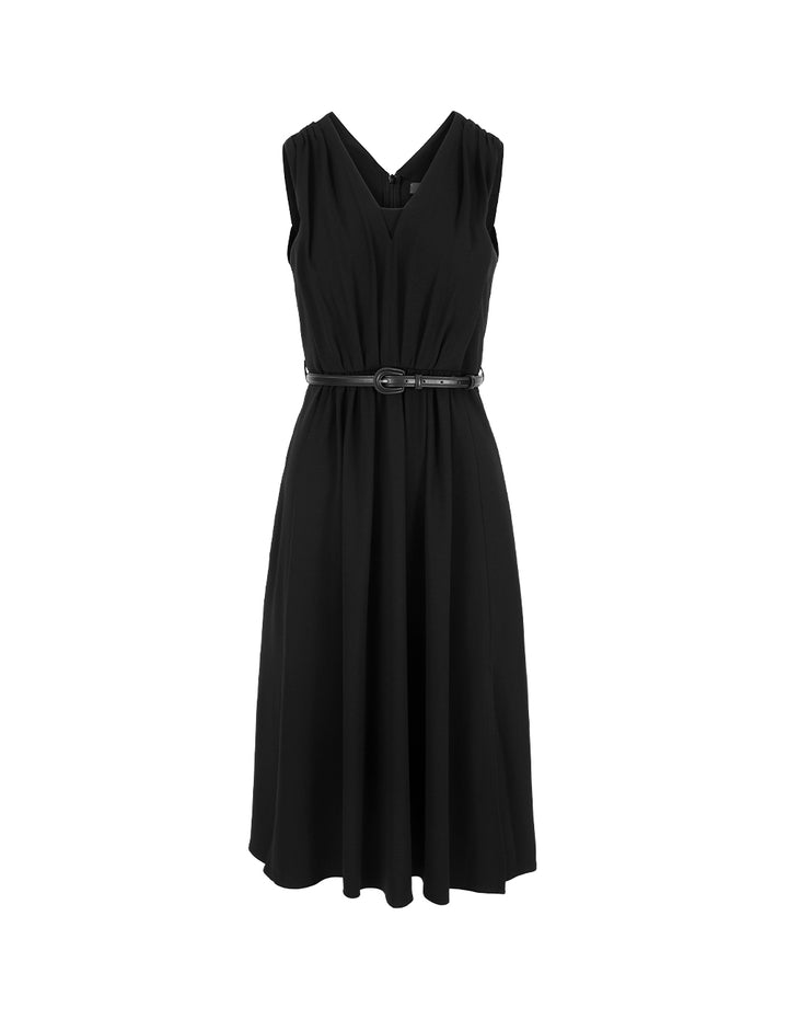MARYLING V-Neck Sleeveless Slim Midi Dress