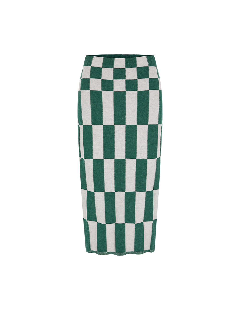 MARYLING Color Block Pencil Straight Knee-Length Skirt