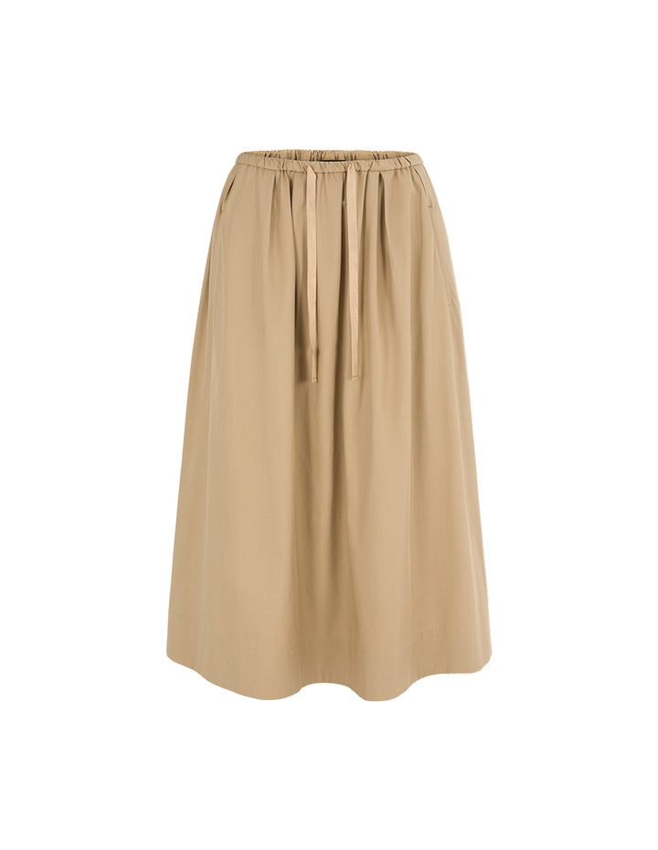 MARYLING Elastic Drawstring A-Line Skirt