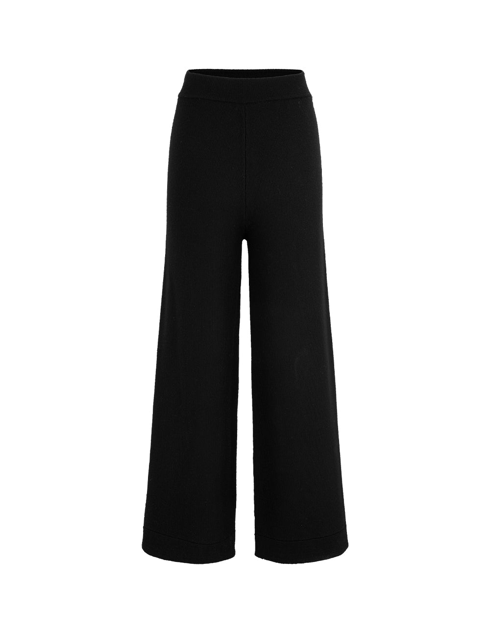 MARYLING Black Straight-Leg Knitted Trousers