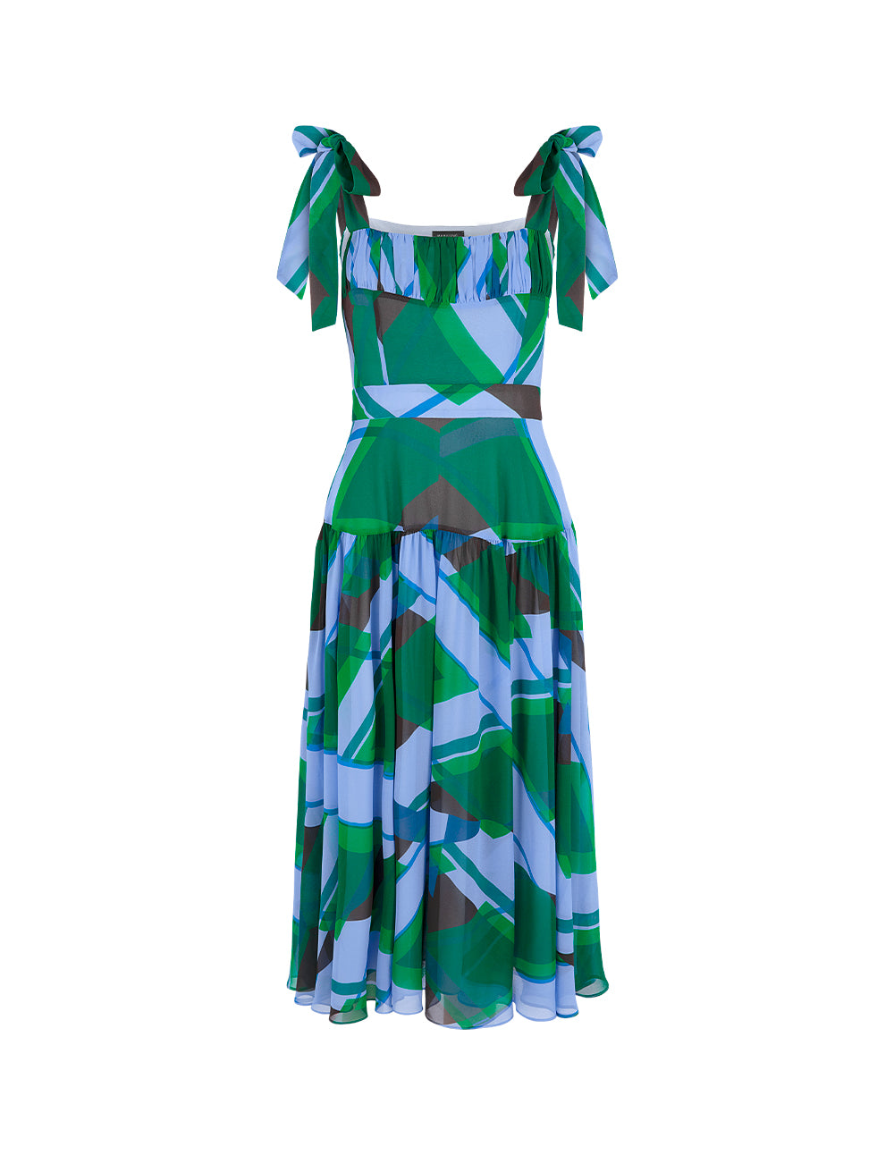 MARYLING A-Line Printed Dress With Shoulder Straps