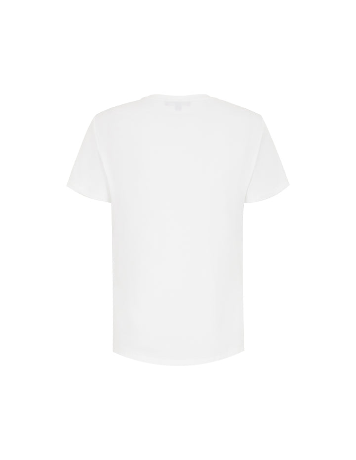 MARYLING Round Neck Short Sleeve Hand-Lettered Logo T-Shirt
