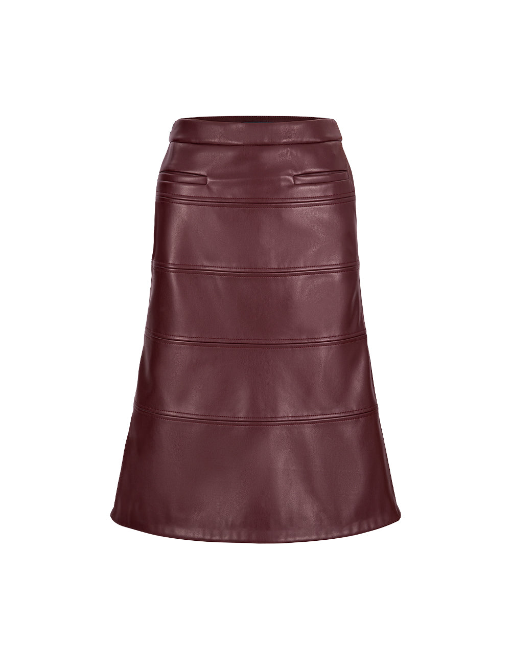 MARYLING Burgundy Fishtail Sheep Skirt