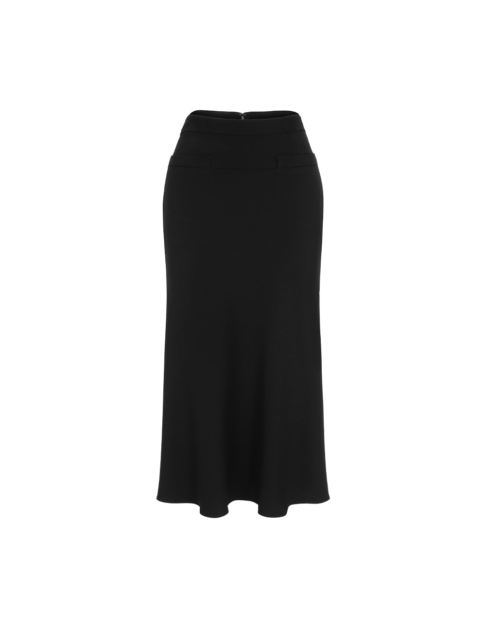 MARYLING Black Fishtail Knee-Length Skirt