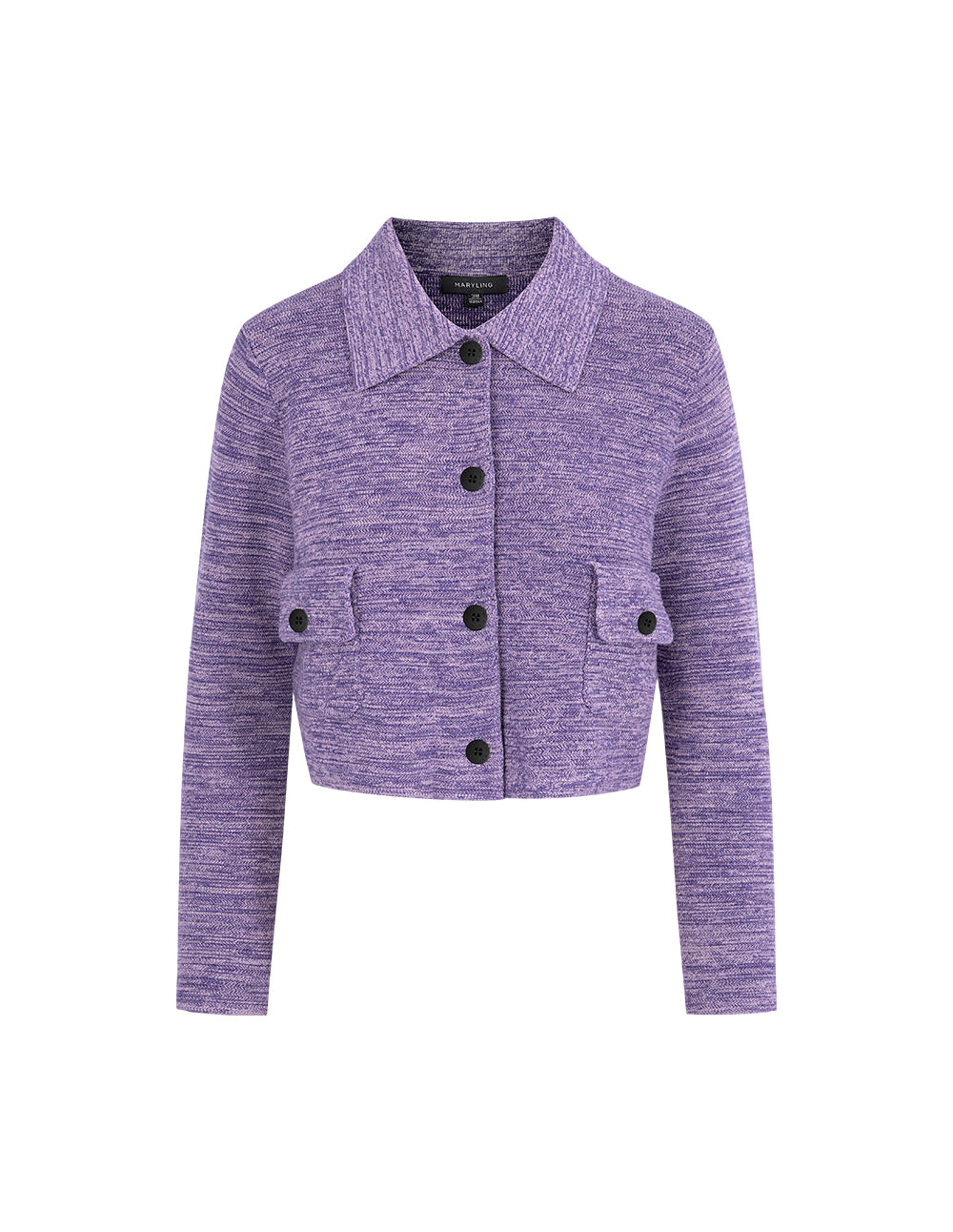 MARYLING Floral Melange Needle Shuttle Cardigan