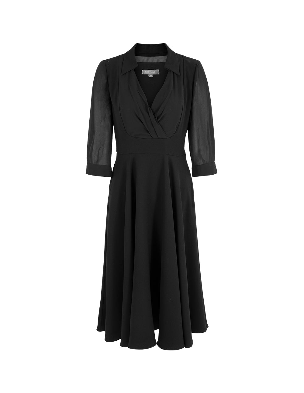 MARYLING V-Neck Mid-Sleeve A-Hem Skirt