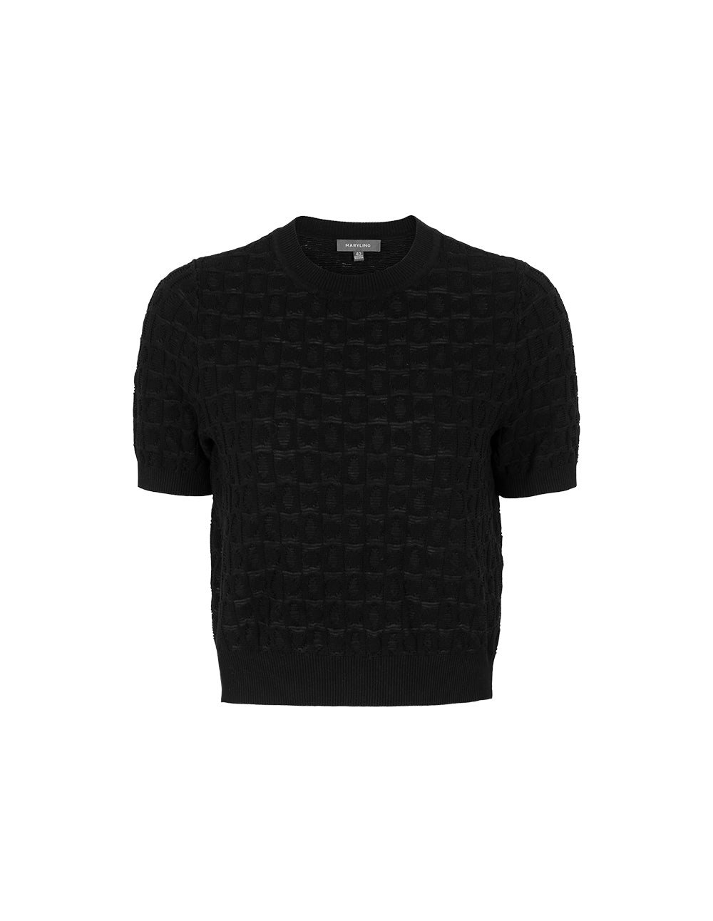 MARYLING Round Neck Short Sleeve Slim Fit Knit Top