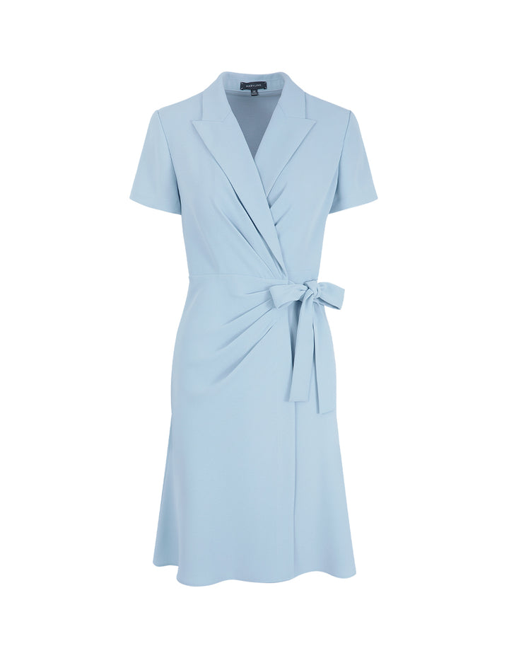 MARYLING Short-Sleeve Strappy Wrap Dress