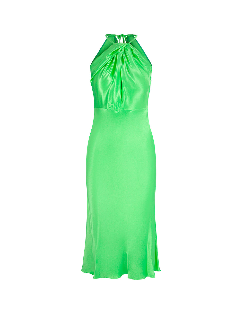 MARYLING Halterneck Lace-Up Sleeveless Fishtail Dress