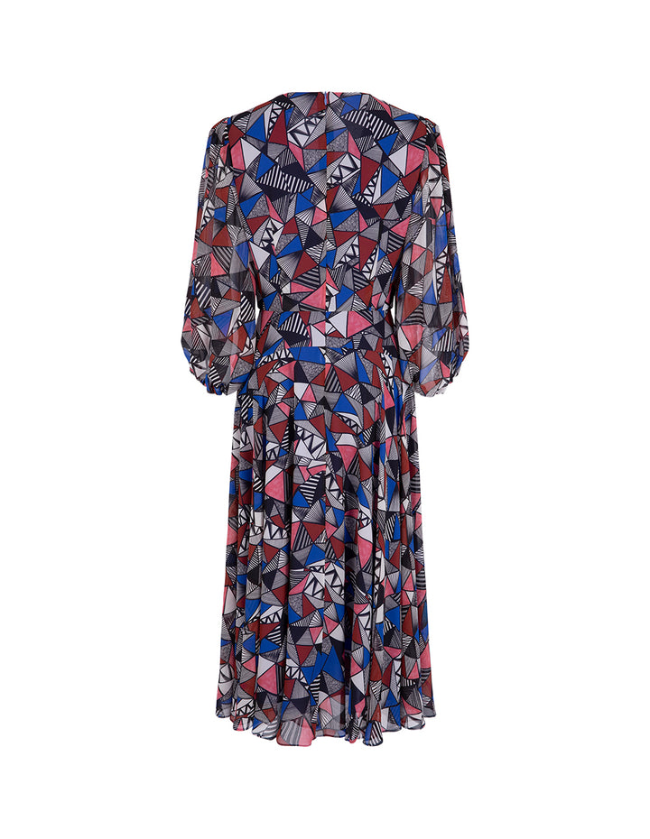 MARYLING V-Neck Printed Dress