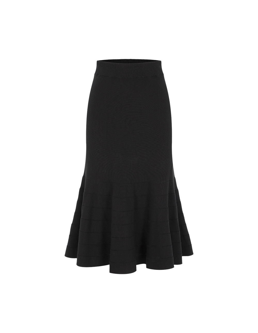 MARYLING Fishtail Knitted Black Skirt