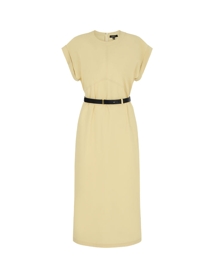 MARYLING Round-Neck Sleeveless Relaxed Fit Midi Shift Dress