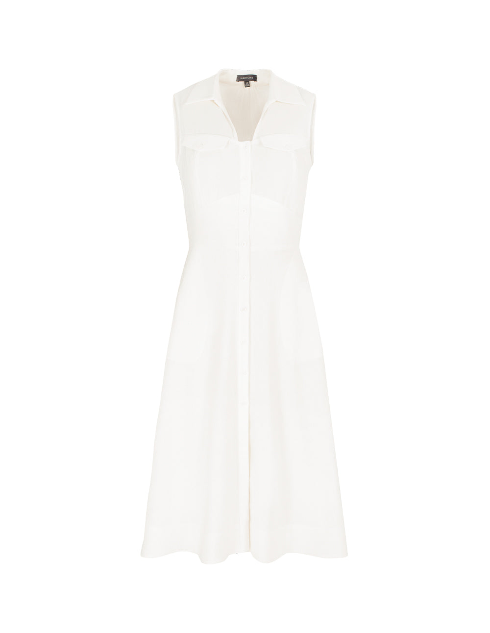 MARYLING V-Collar Sleeveless Shift Midi Dress